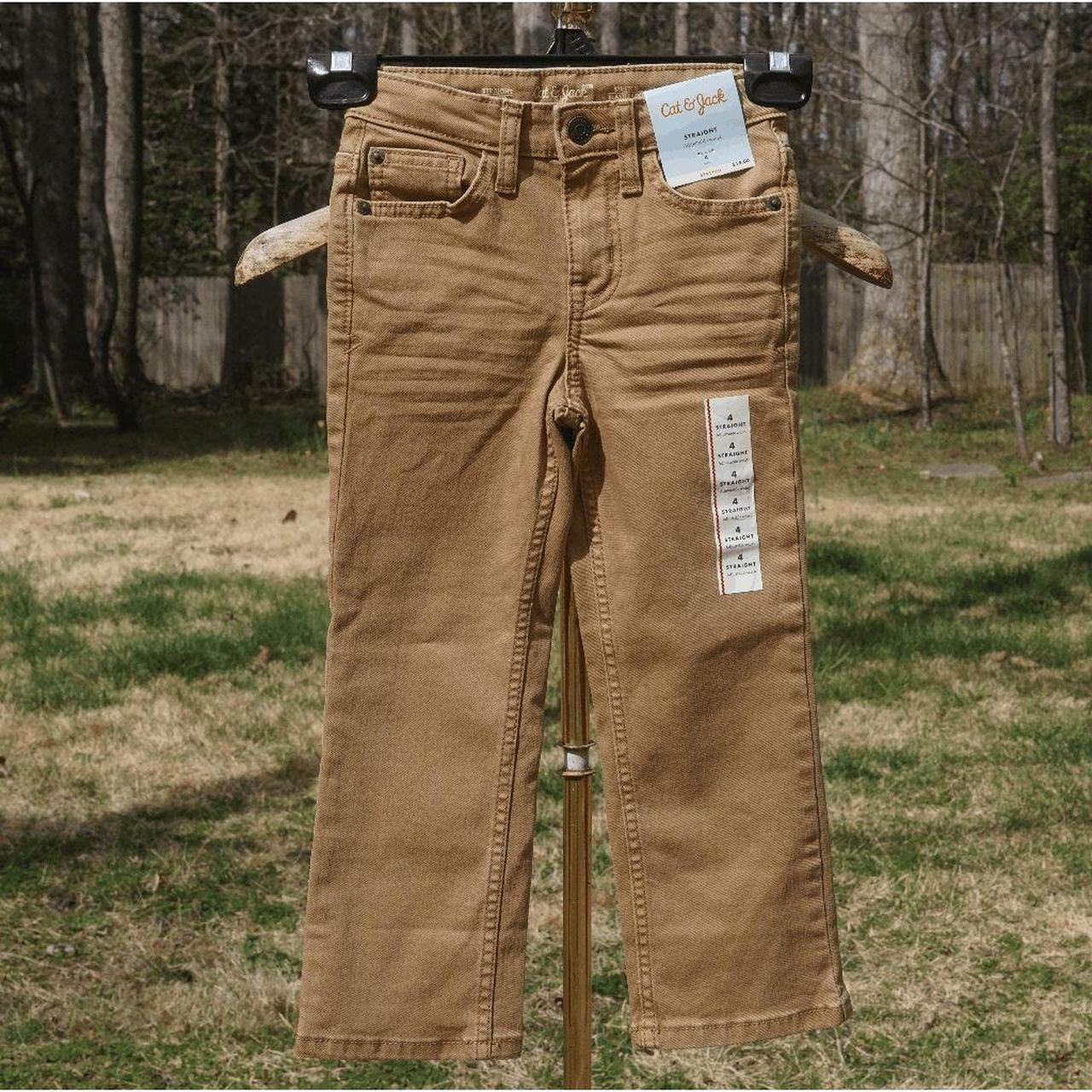 NWT Cat Jack Toddler Khaki Tan Straight Pants,
