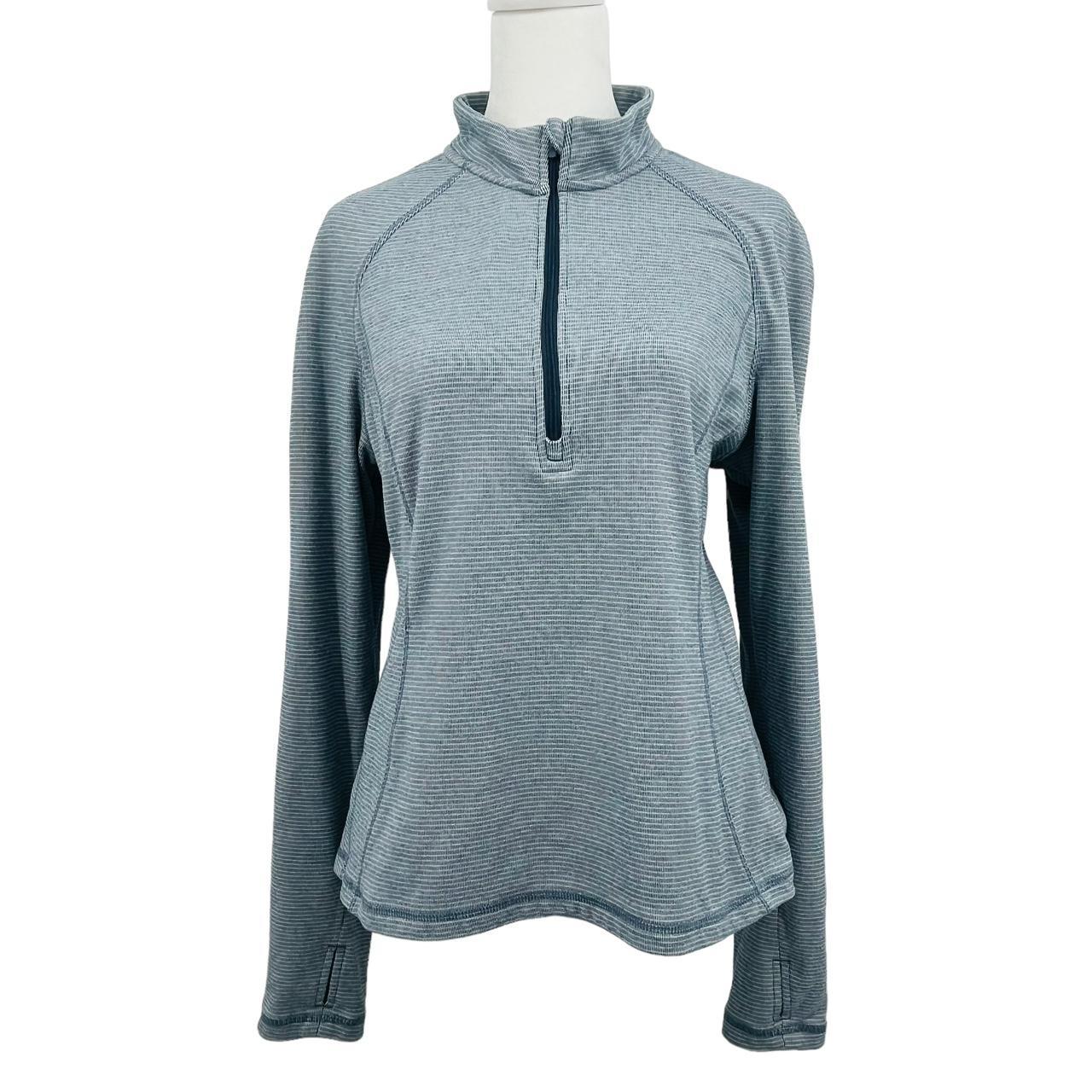 Avalanche 1/4 Zip Pullover MidLayer Top In Blue... Depop