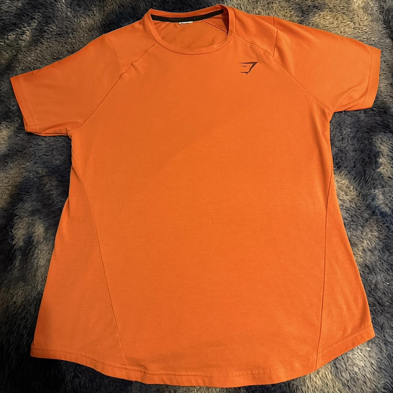 Orange GYMSHARK workout shirt - Depop