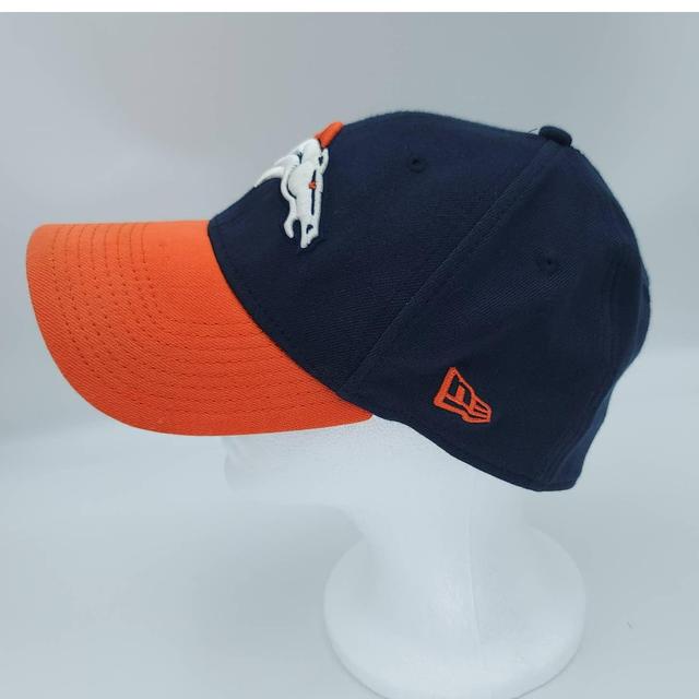 men's white and orange hat Denver Broncos New Era - Depop