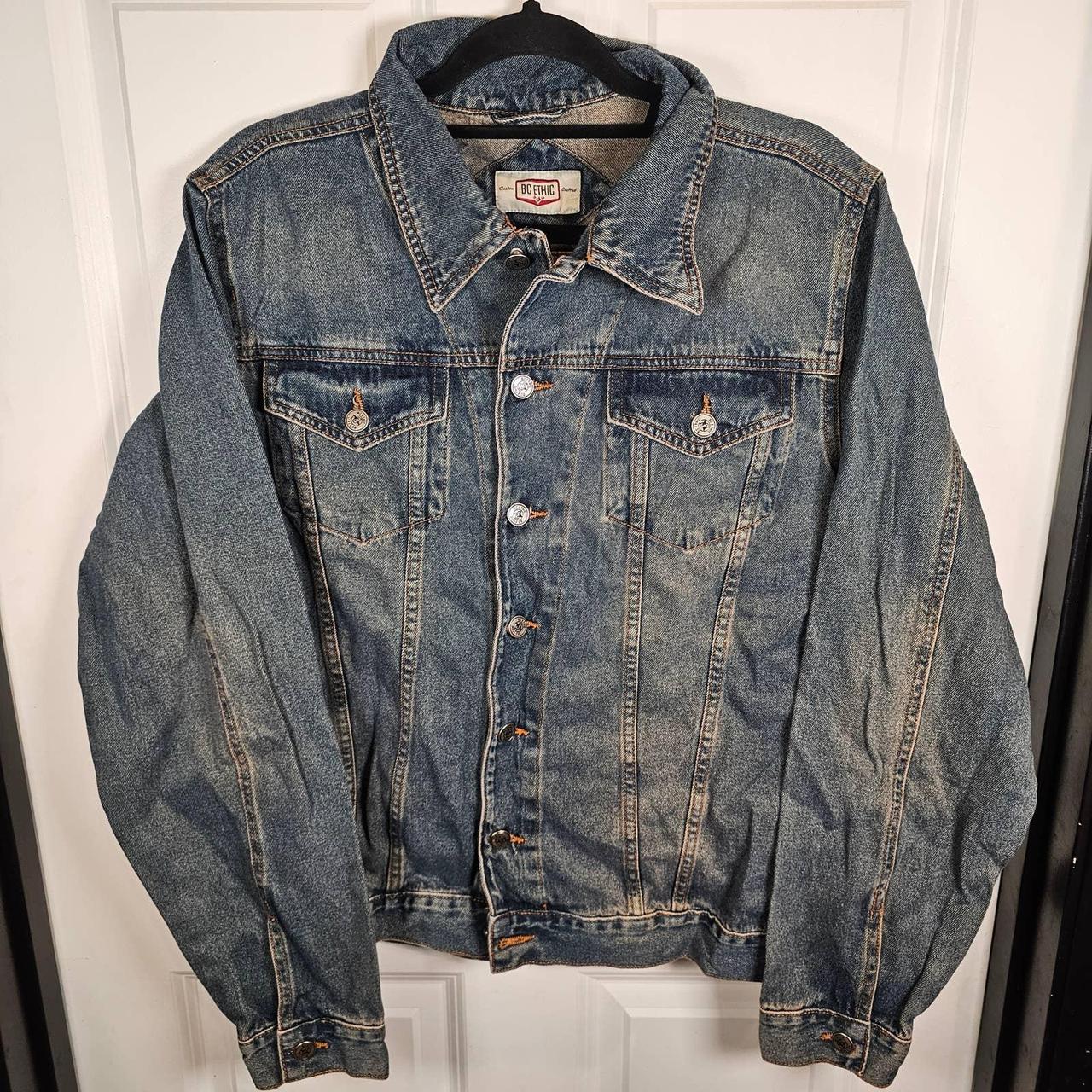 Vintage Y2K BC Ethic Distressed Jean Jacket Beatles...