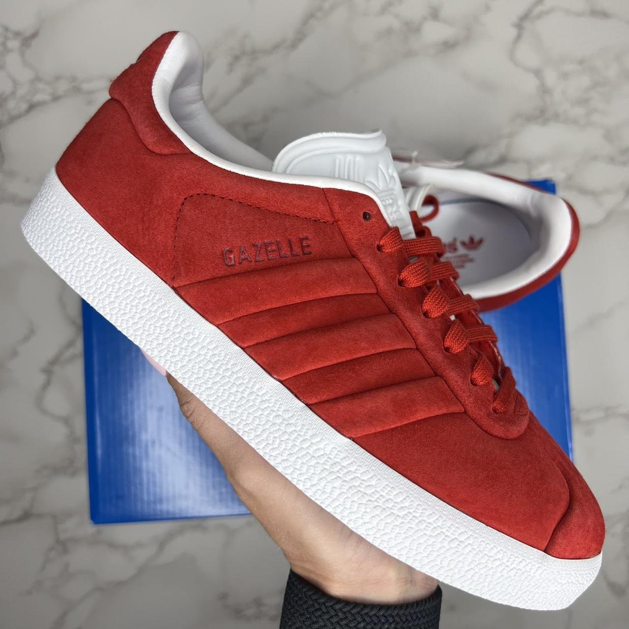 Adidas gazelle stitch and turn red online