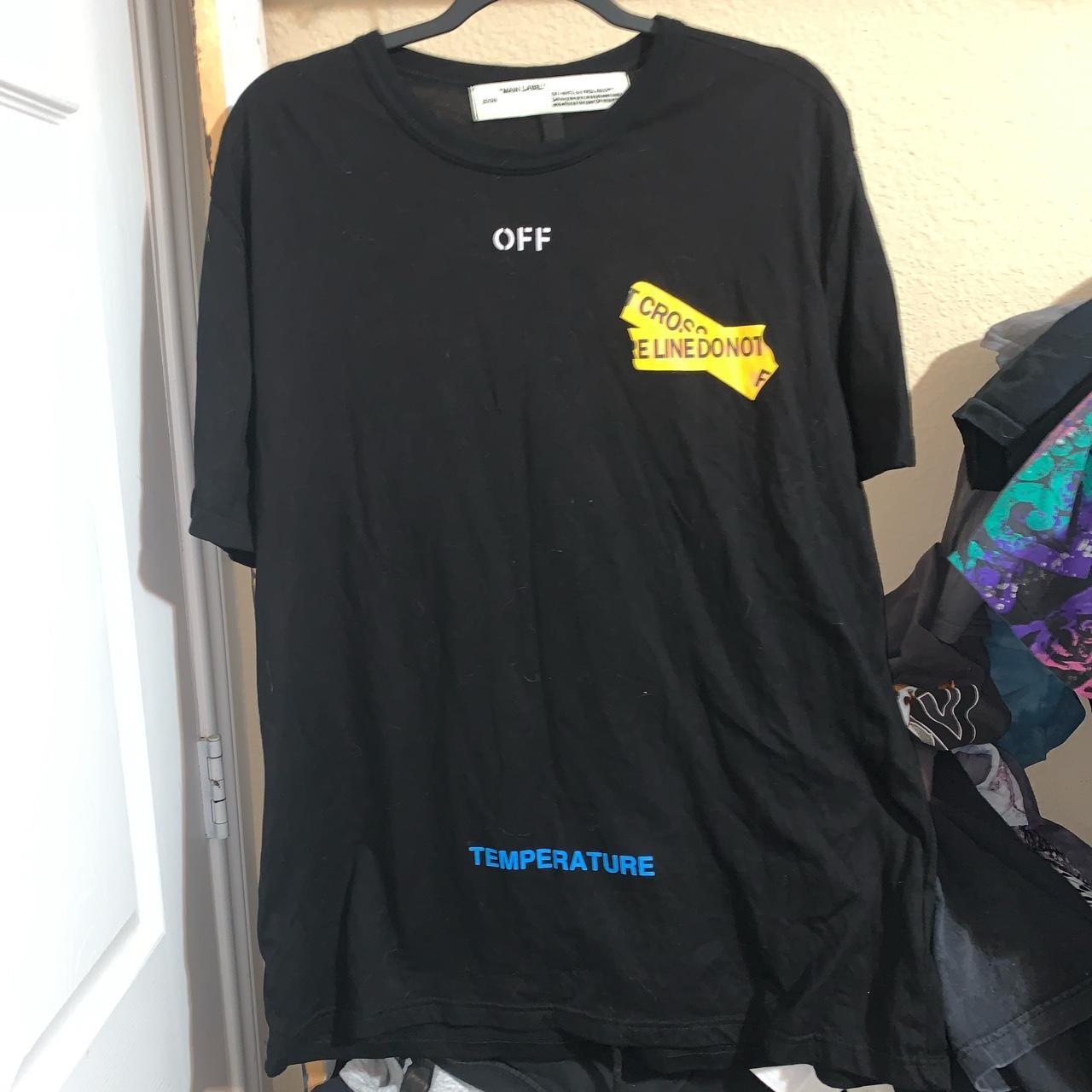 off white t shirt temperature