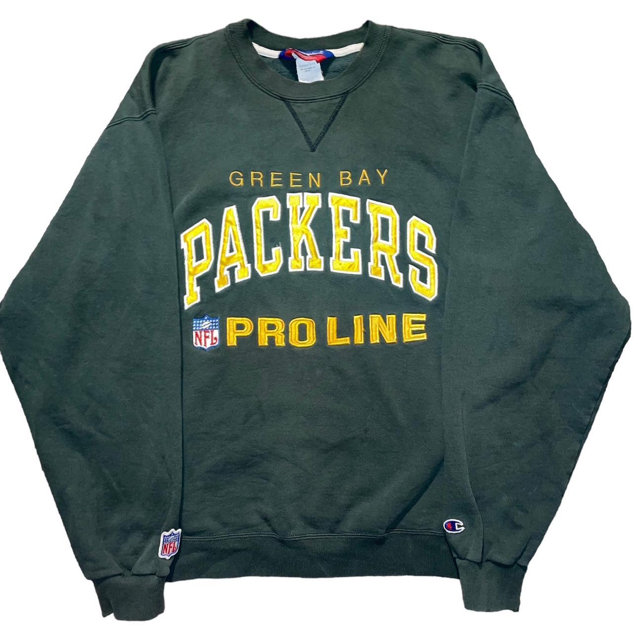 NFL Men's Gold and Green Sweatshirt | Depop