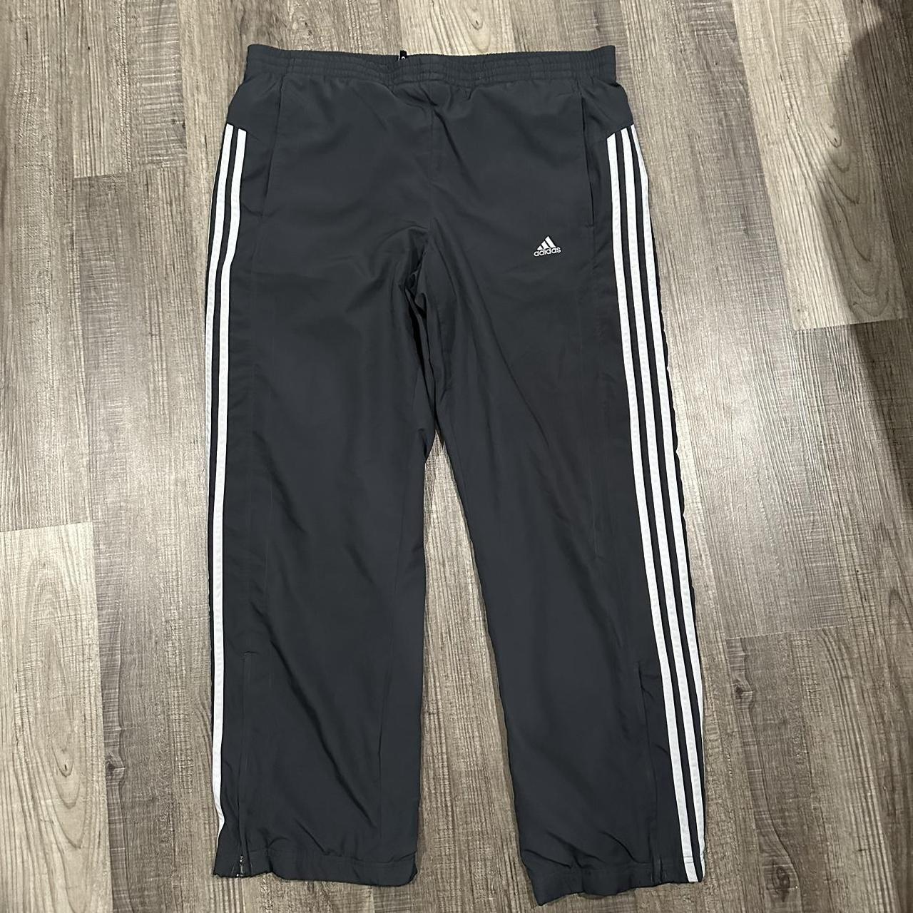 Grey Adidas Track Pants -Size M -Condition 9/10 - Depop