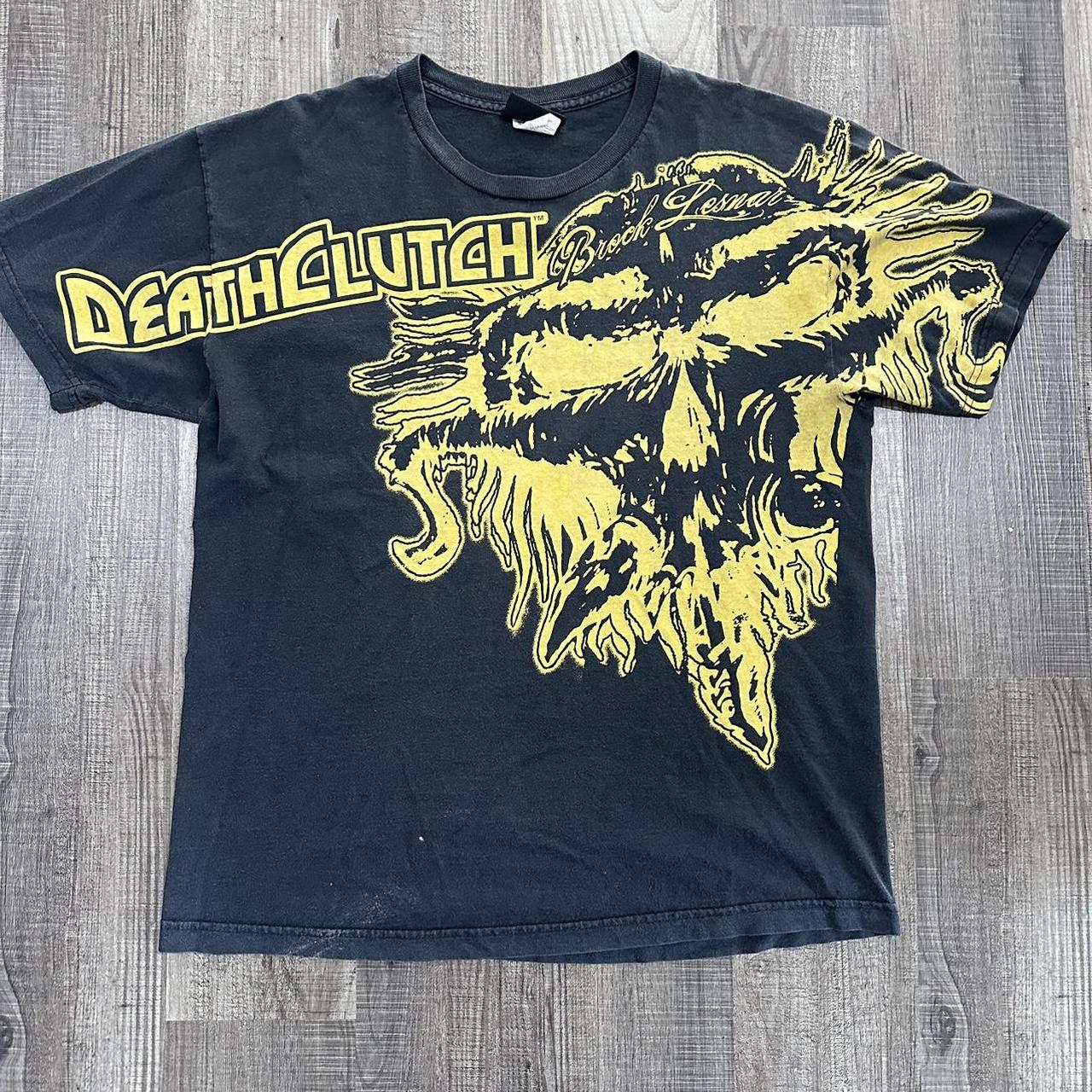 Affliction Men's Black and Yellow T-shirt