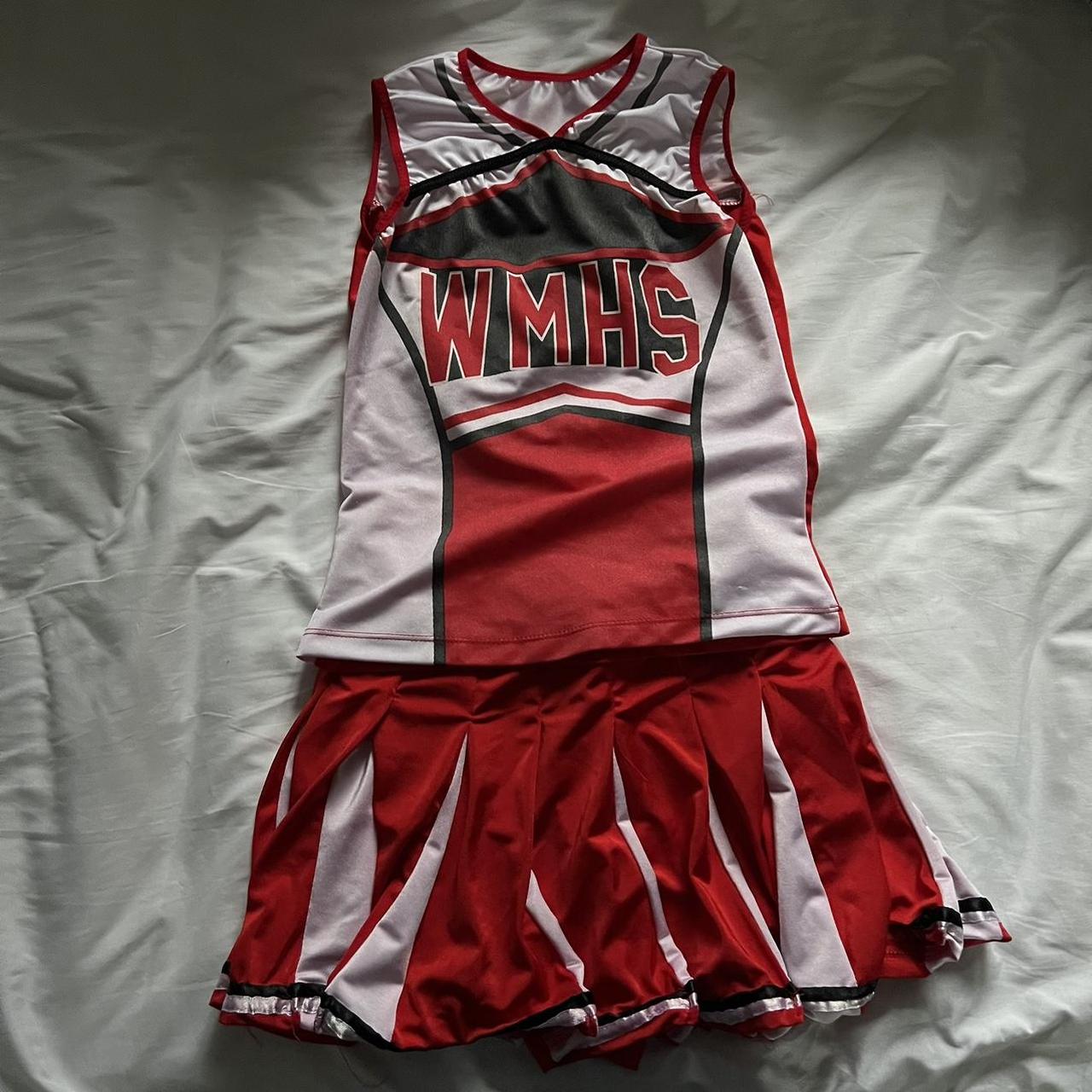 Red cheerleading / cheerleader costume Size... Depop