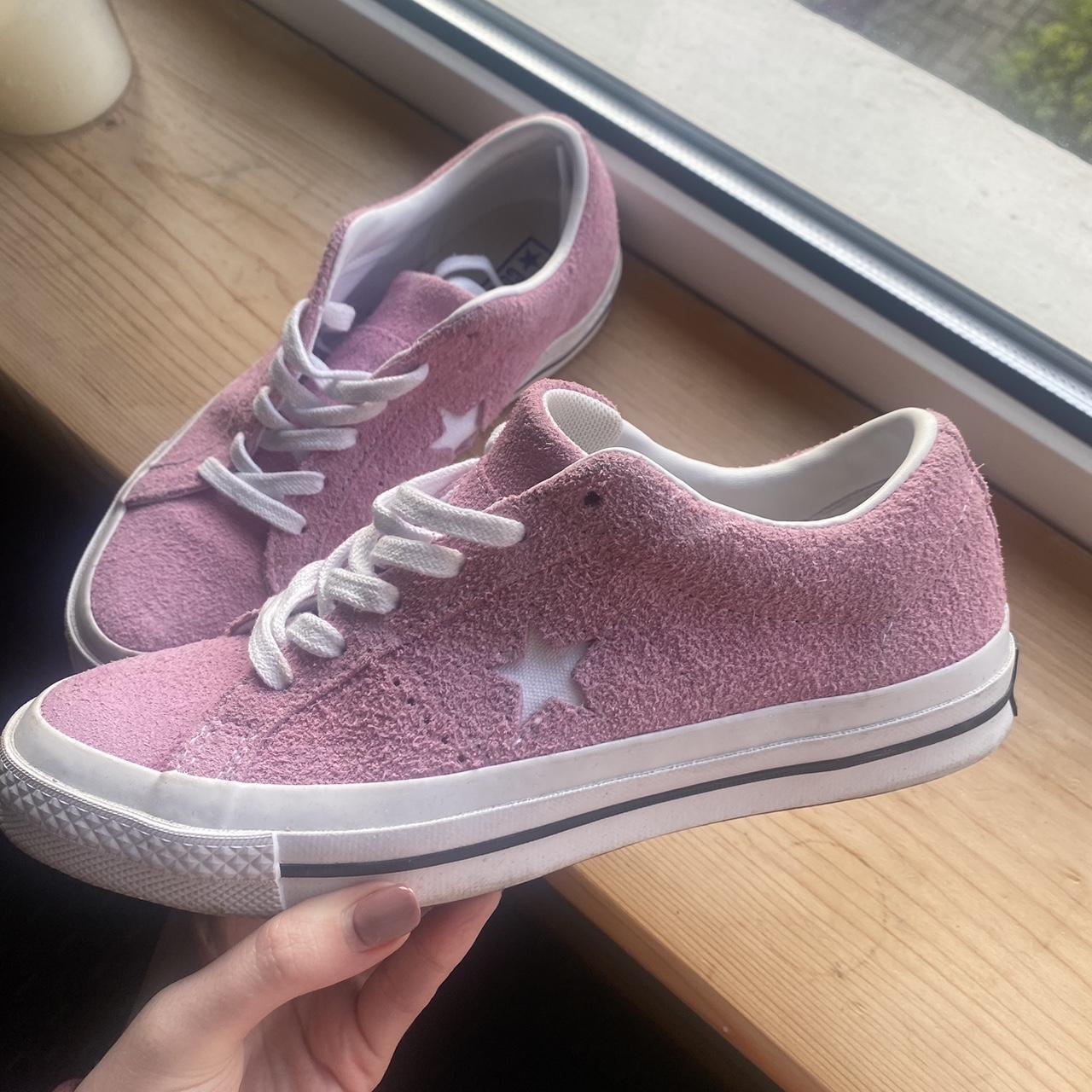 Converse One Star Ox Trainers Pink Suede converse