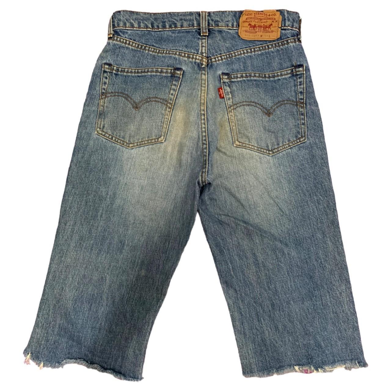 VINTAGE 🔥 Levi's 503 Distressed Denim Jorts Size : | Depop