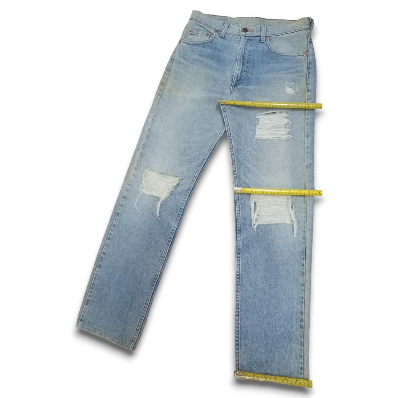 505-0217 Vintage Levis 80s USA Blue Wash Distressed... - Depop