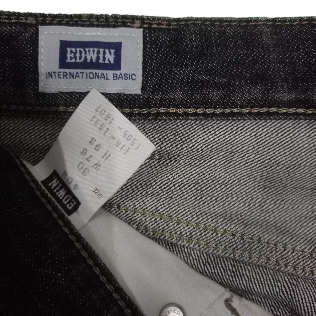 Vintage Edwin 402 Japan Straight Leg Washed Black | Depop