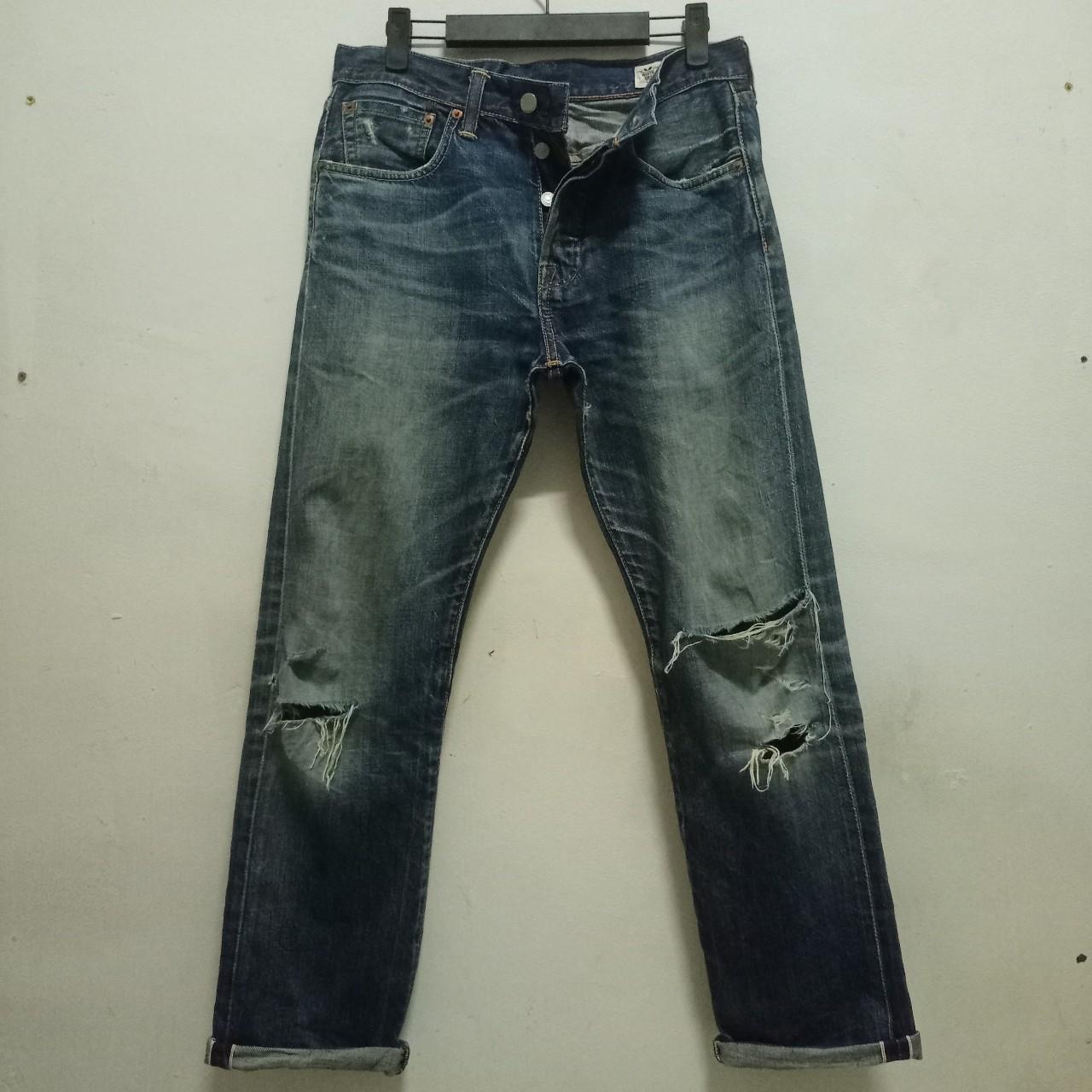 Levis 501 White Oak Selvedge V Stitch Button Fly. Depop