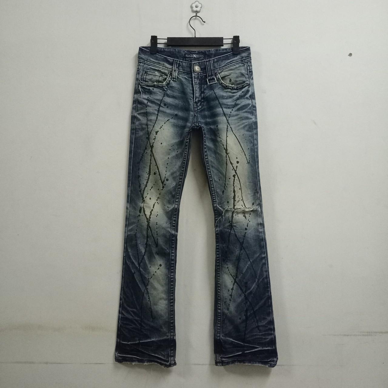 Vintage Japanese XFRM Flare Jeans Studded Tagged... - Depop