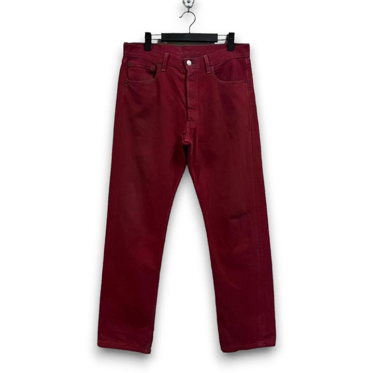 Burgundy levis 501 hotsell