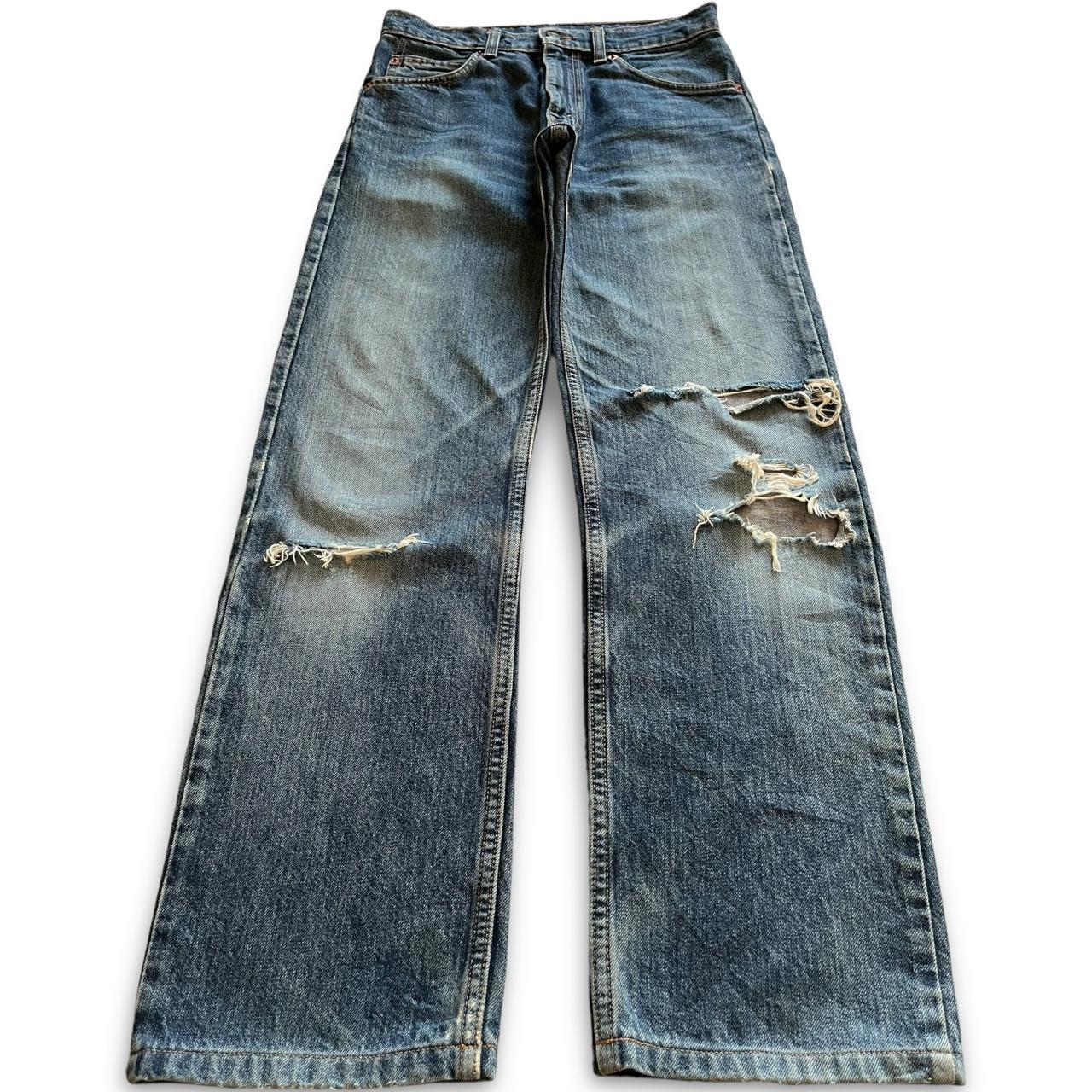 Vintage 90s Levis 607 Orange Tab Blue Wash