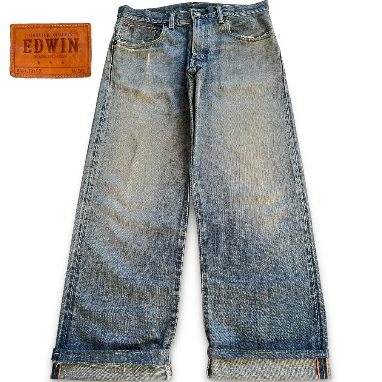 Vintage Japanese Edwin 505Z Selvedge Faded Wash...