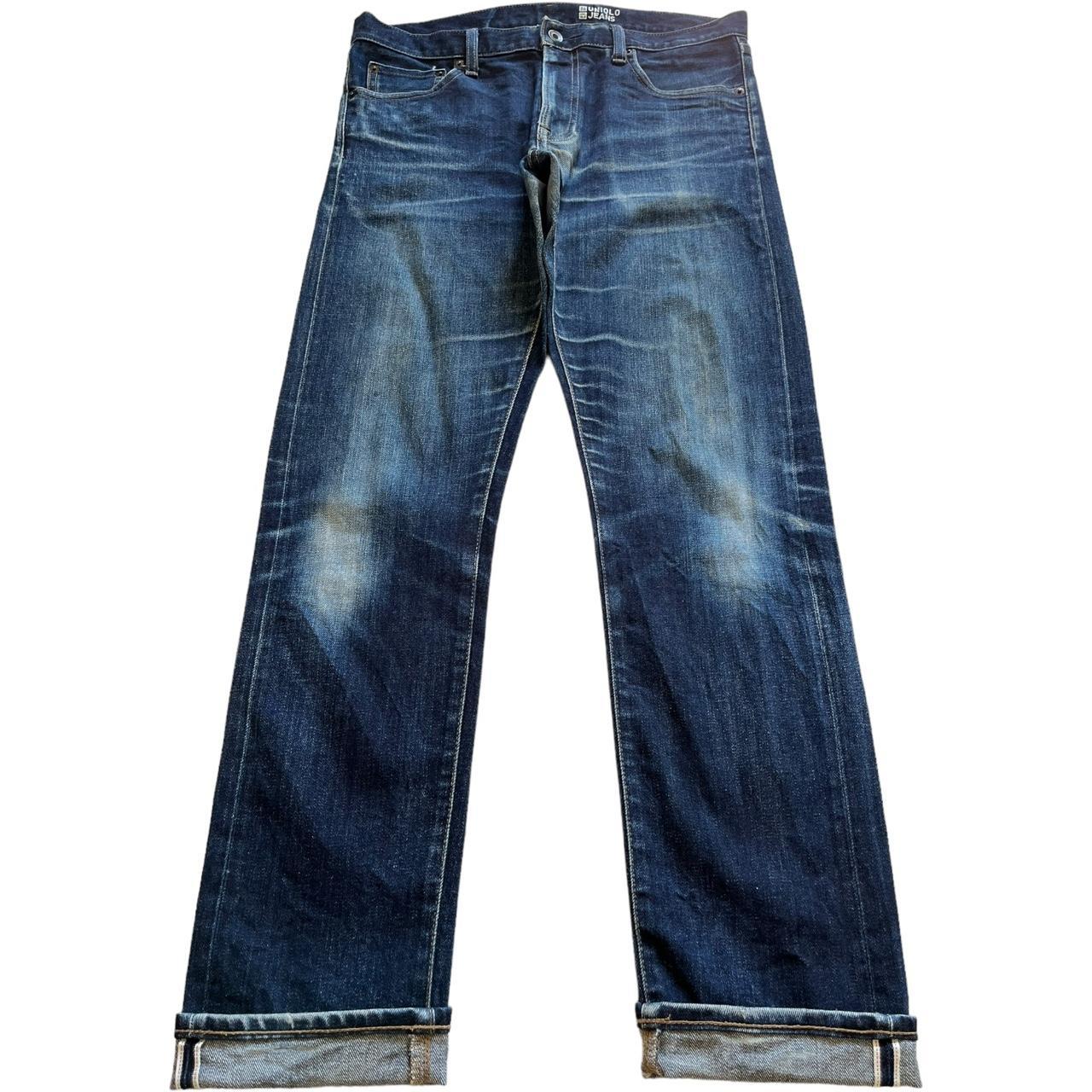 Vintage Japanese Uniqlo Selvedge Faded Indigo Depop