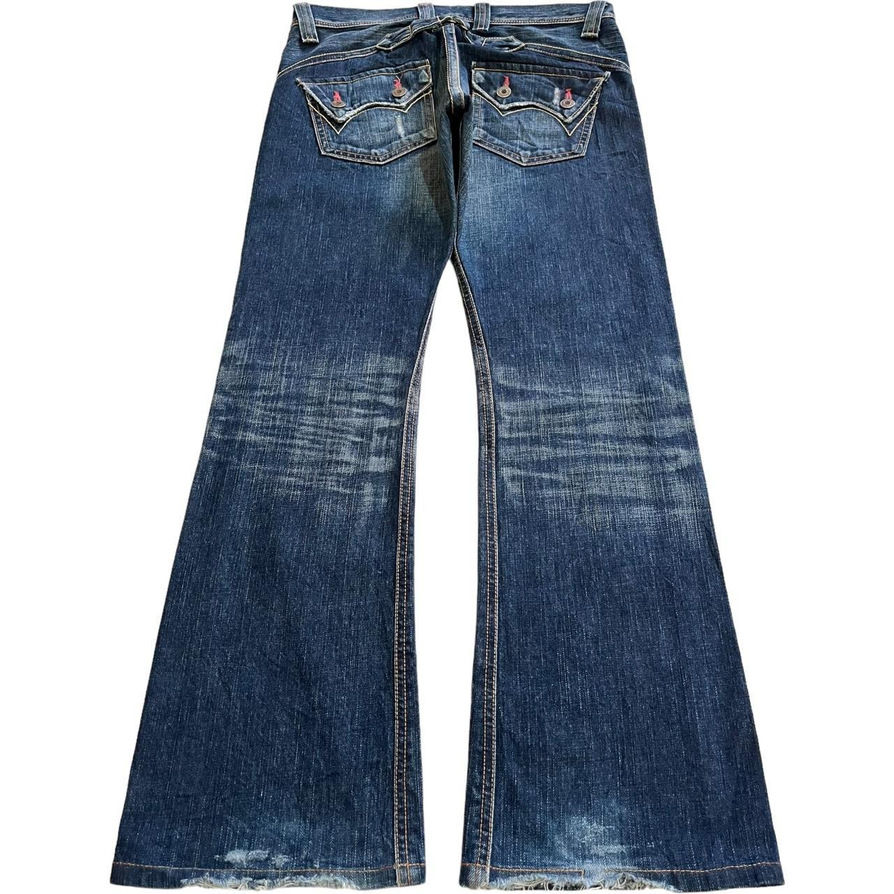 パンツ archive EDWIN flare design denim y2k 00s y2k EDWIN archive flare denim 鬼フレア 黒 - メルカリ