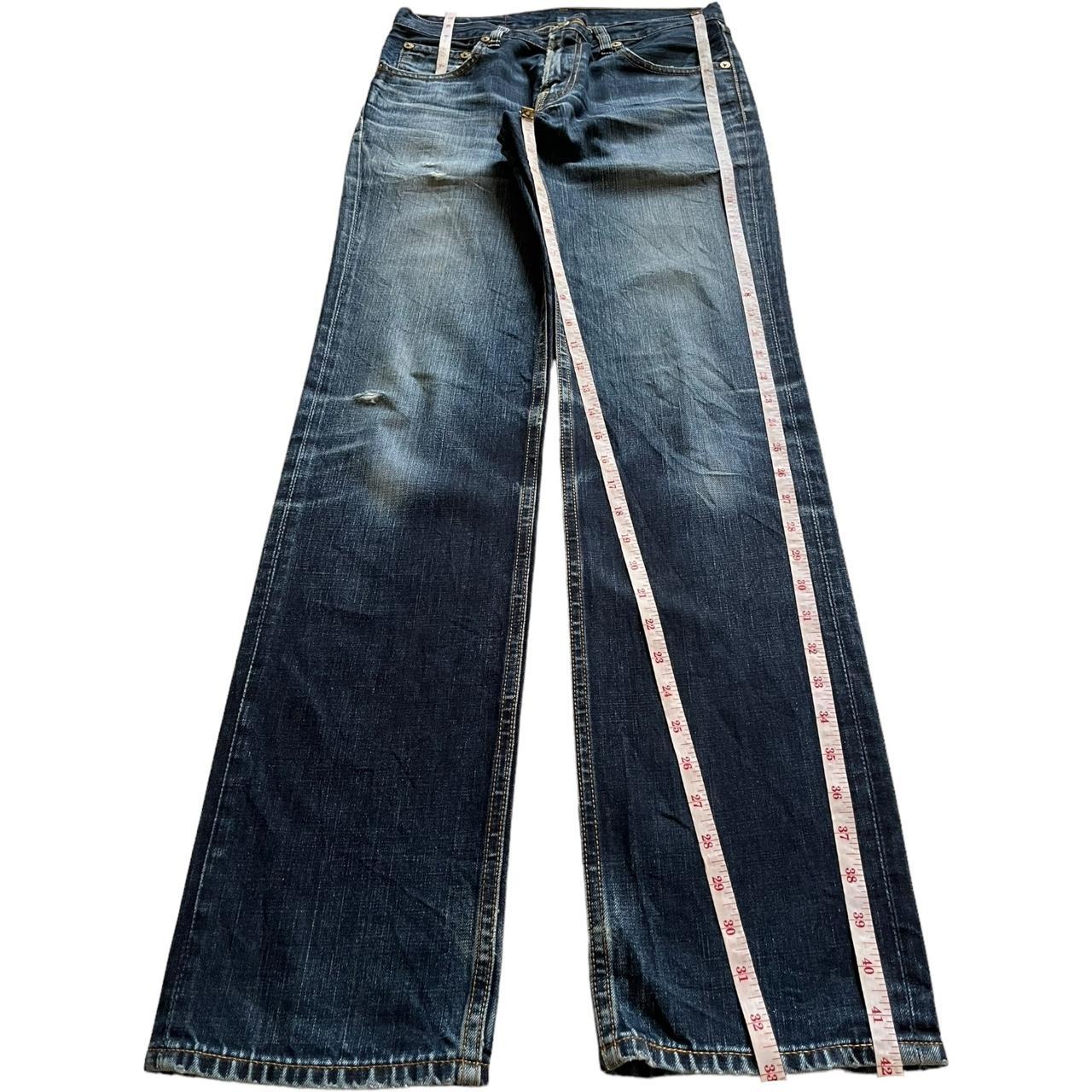 90s LEVI’S jeans denim 602 Vintage 90s Levis 602 Blue Denim Wash Distressed Rip | Depop