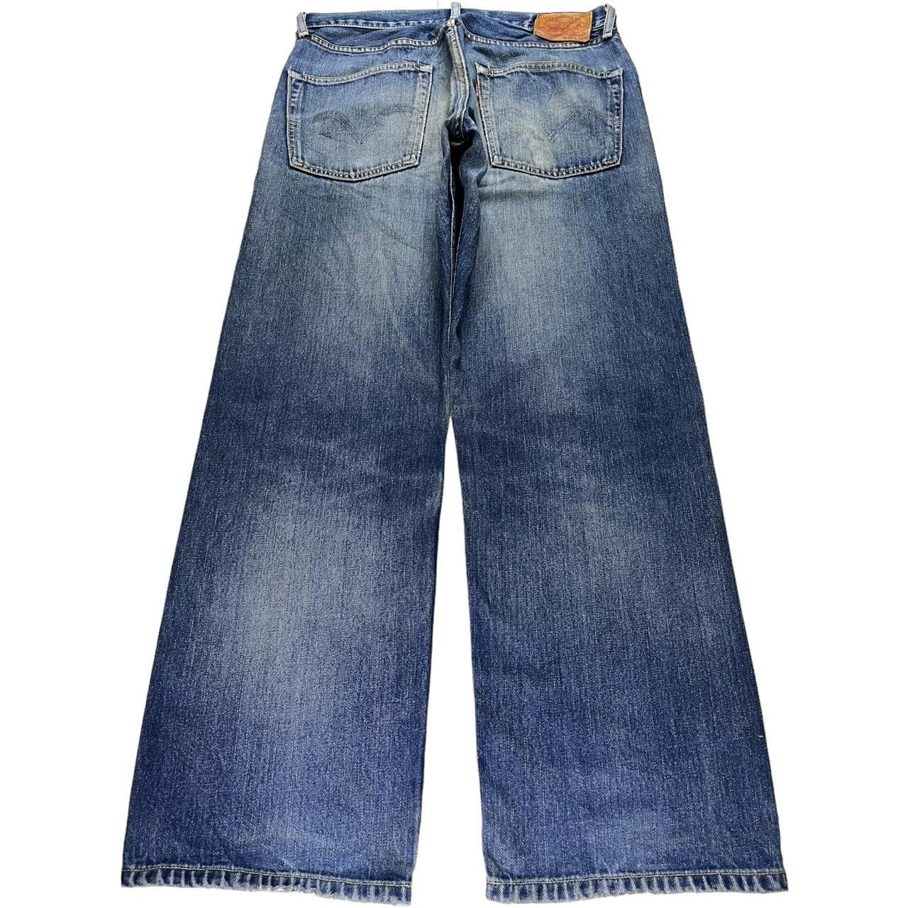 鬼フェード◎ Levi's 503 Faded Wide Denim Pants Vintage 90s Levis 503 Japan Faded Wash Distress | Depop