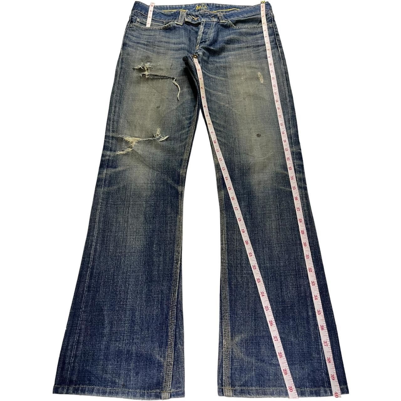 Vintage Japanese Brand Mud Wash Rip Distressed Flare | Depop