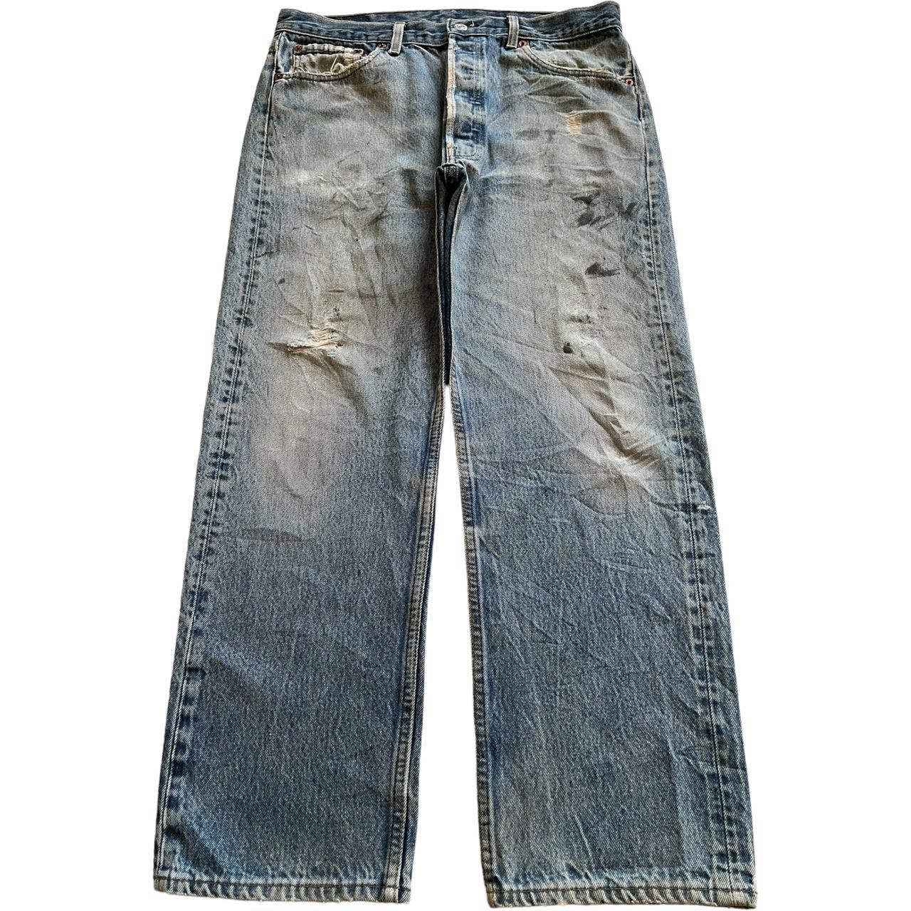 Vintage 90s Levis 501 USA Blue Wash Grunge...