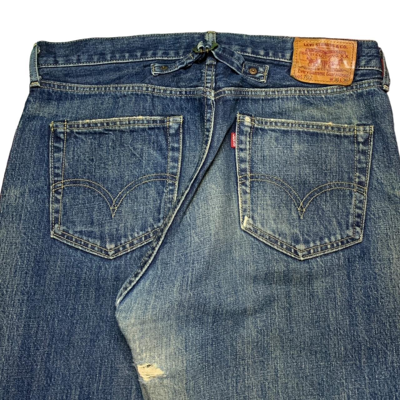 Vintage 80s Levis 702 Big E Selvedge Japan Buckle. Depop