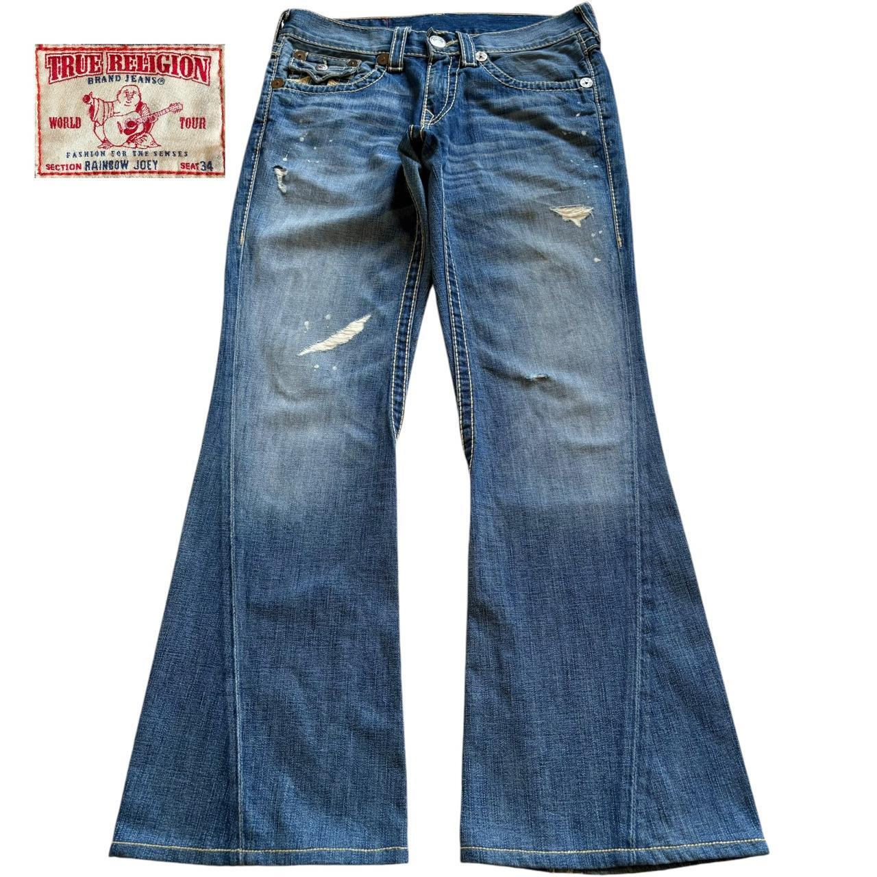 Vintage USA True Religion Rainbow Joey Light Wash | Depop