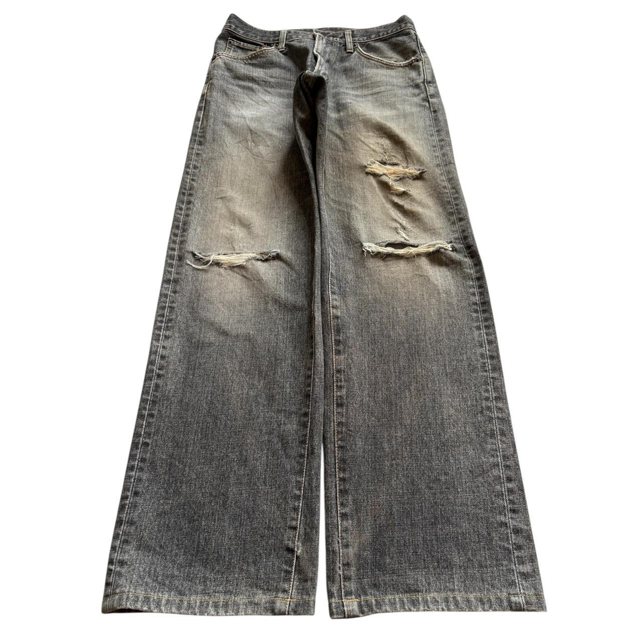 Vintage Japanese Edwin E Function Distressed Flare | Depop