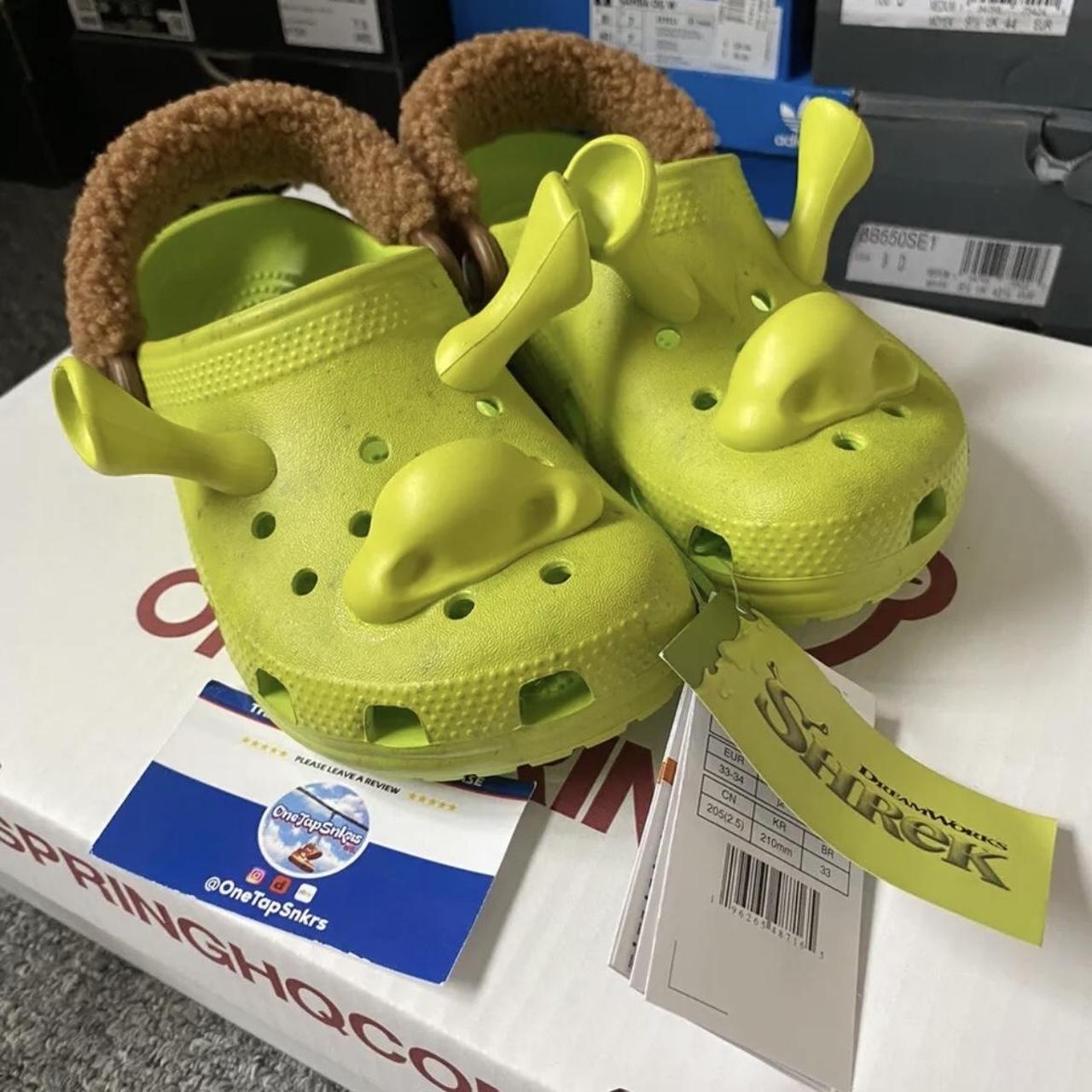 Kids Size Shrek Crocs C9 Eur-25-26 - Depop
