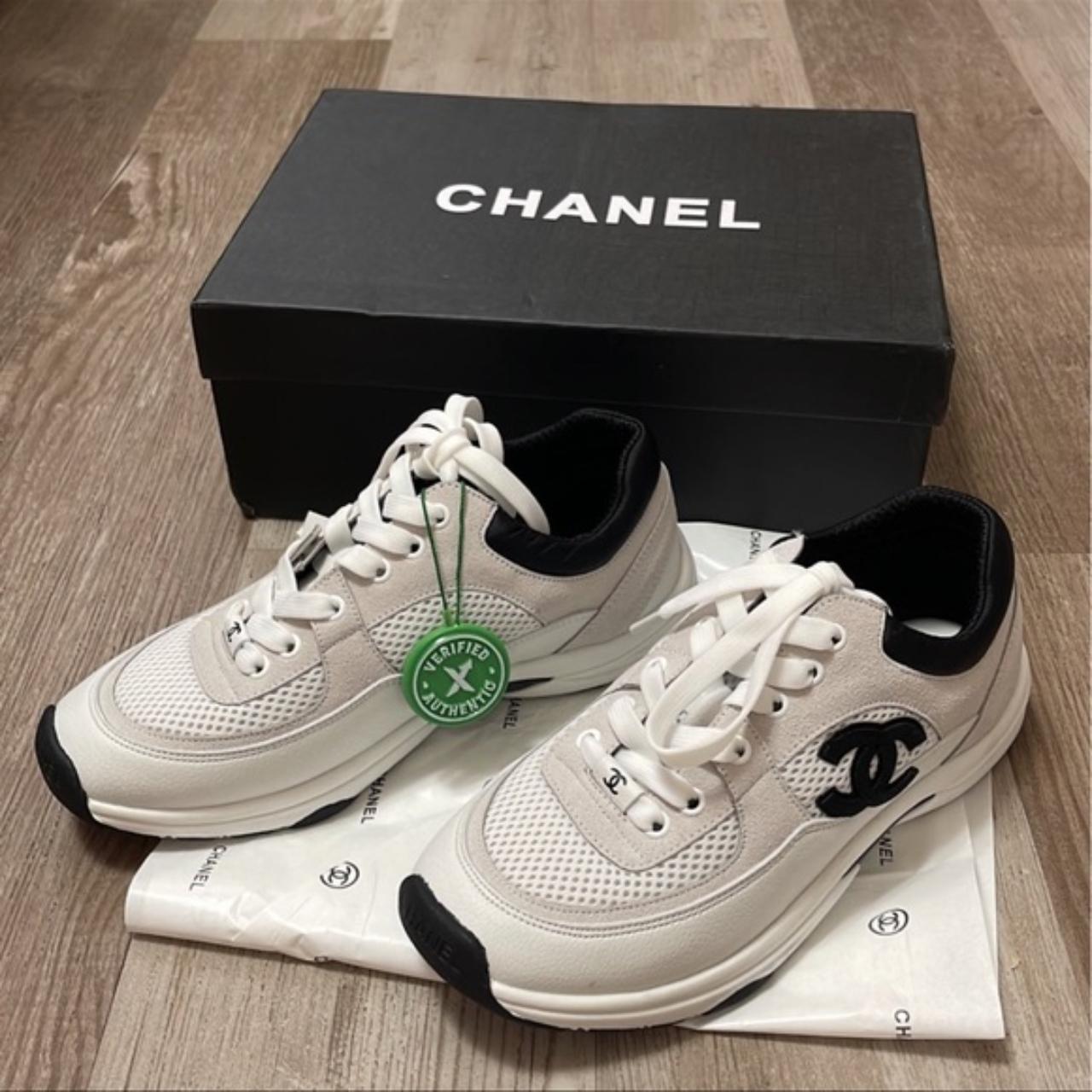 Chanel Low Top Trainer Suede Women Size 8.5 Nwt... - Depop