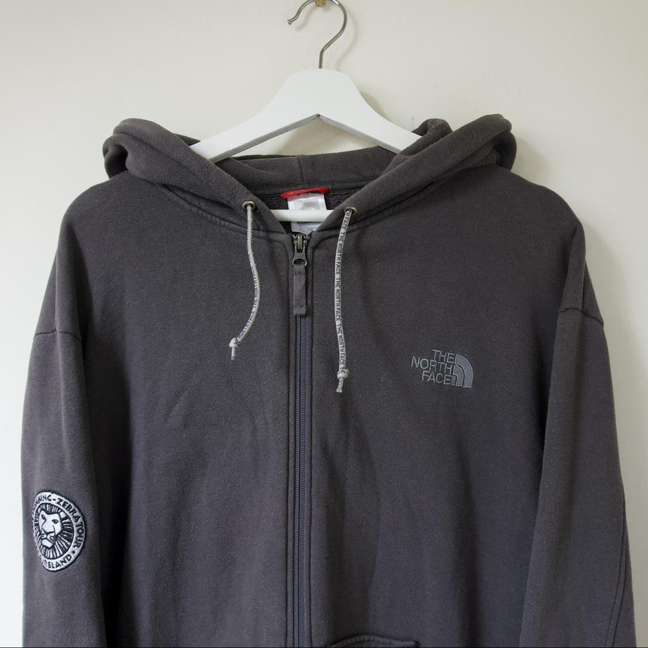 The North Face Hoodie Grey full zip north face... - Depop