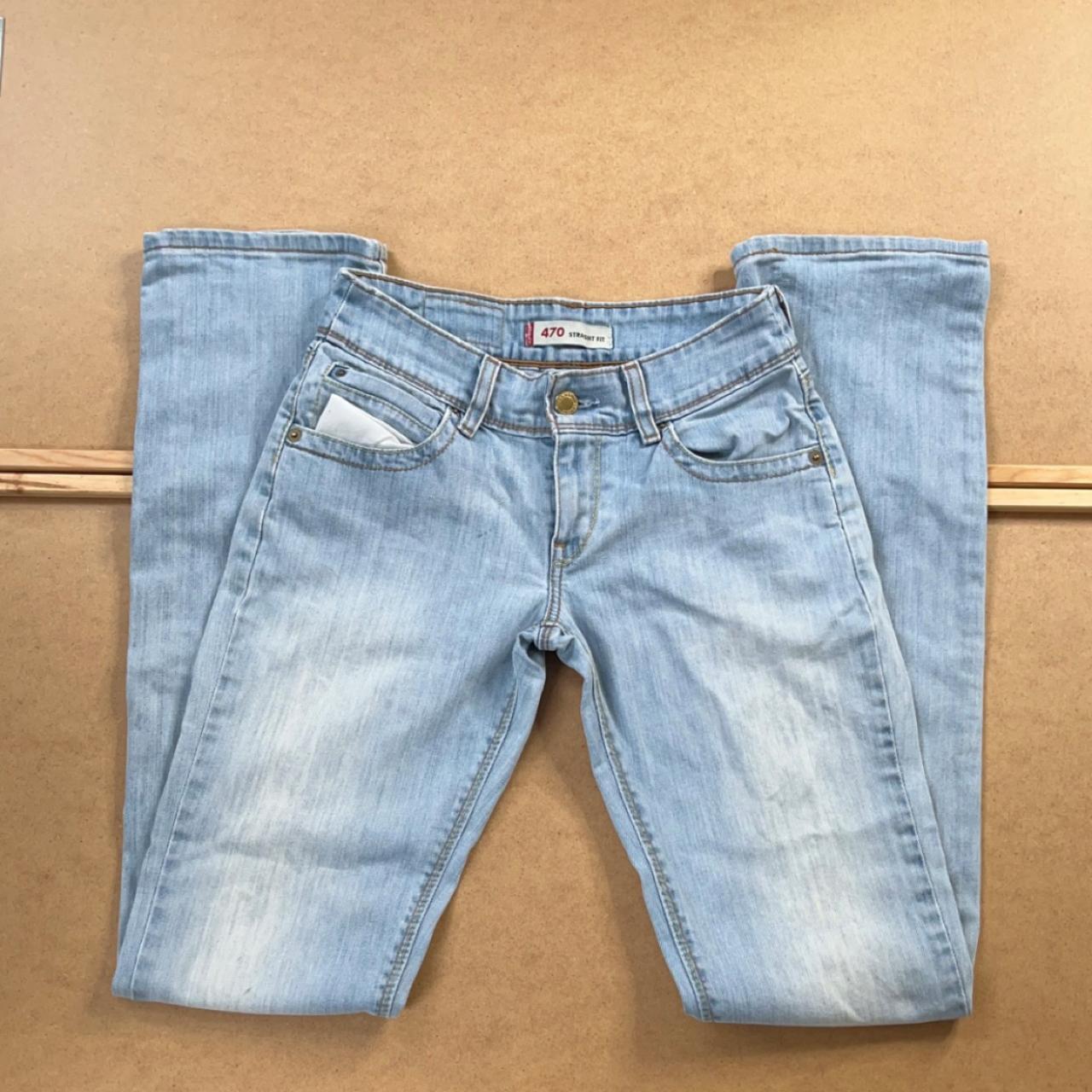 y2k Levi’s 470 straight fit bootcut jeans low... - Depop