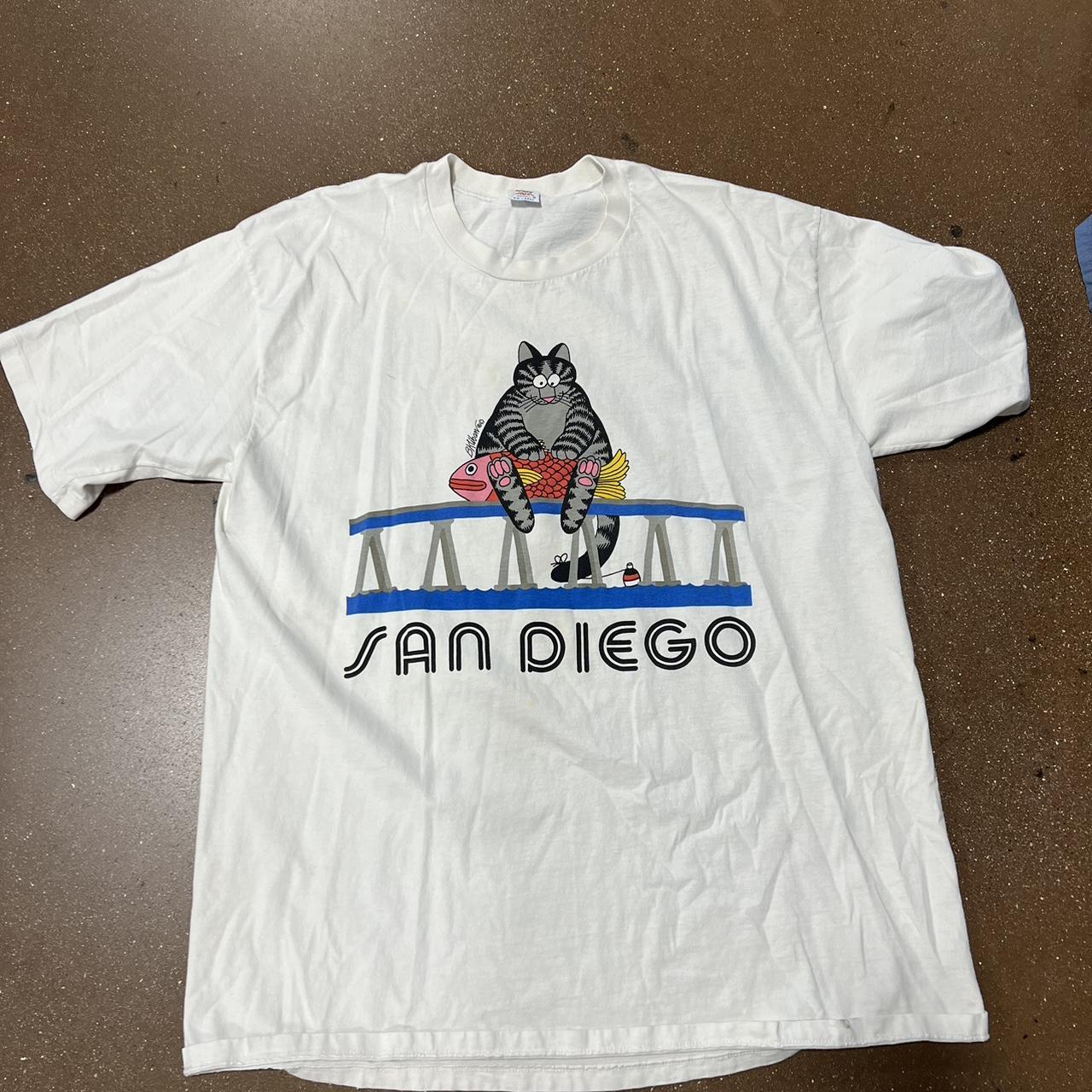 Vintage B. Kilban cats San Diego cat fish art... Depop