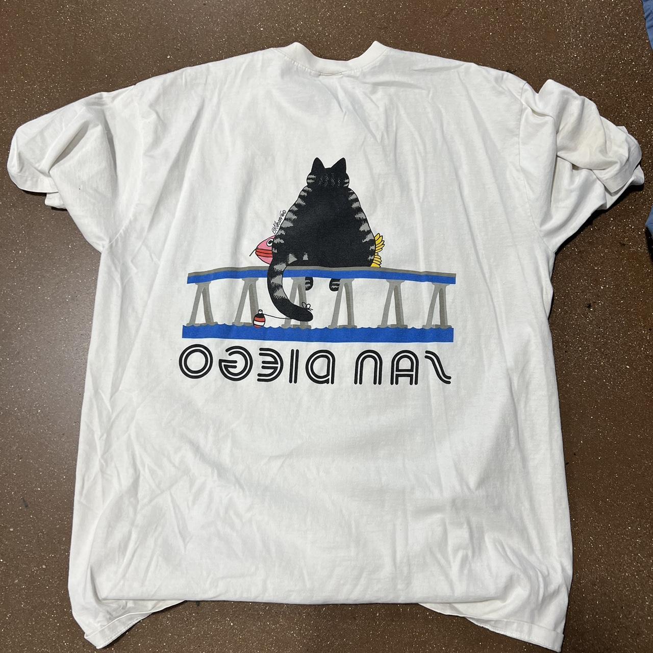 Vintage B. Kilban cats San Diego cat fish art... Depop