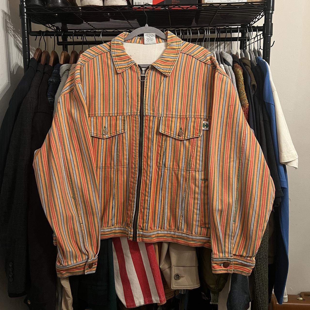 Vintage Cross Colours Stripped Jacket, Nothing
