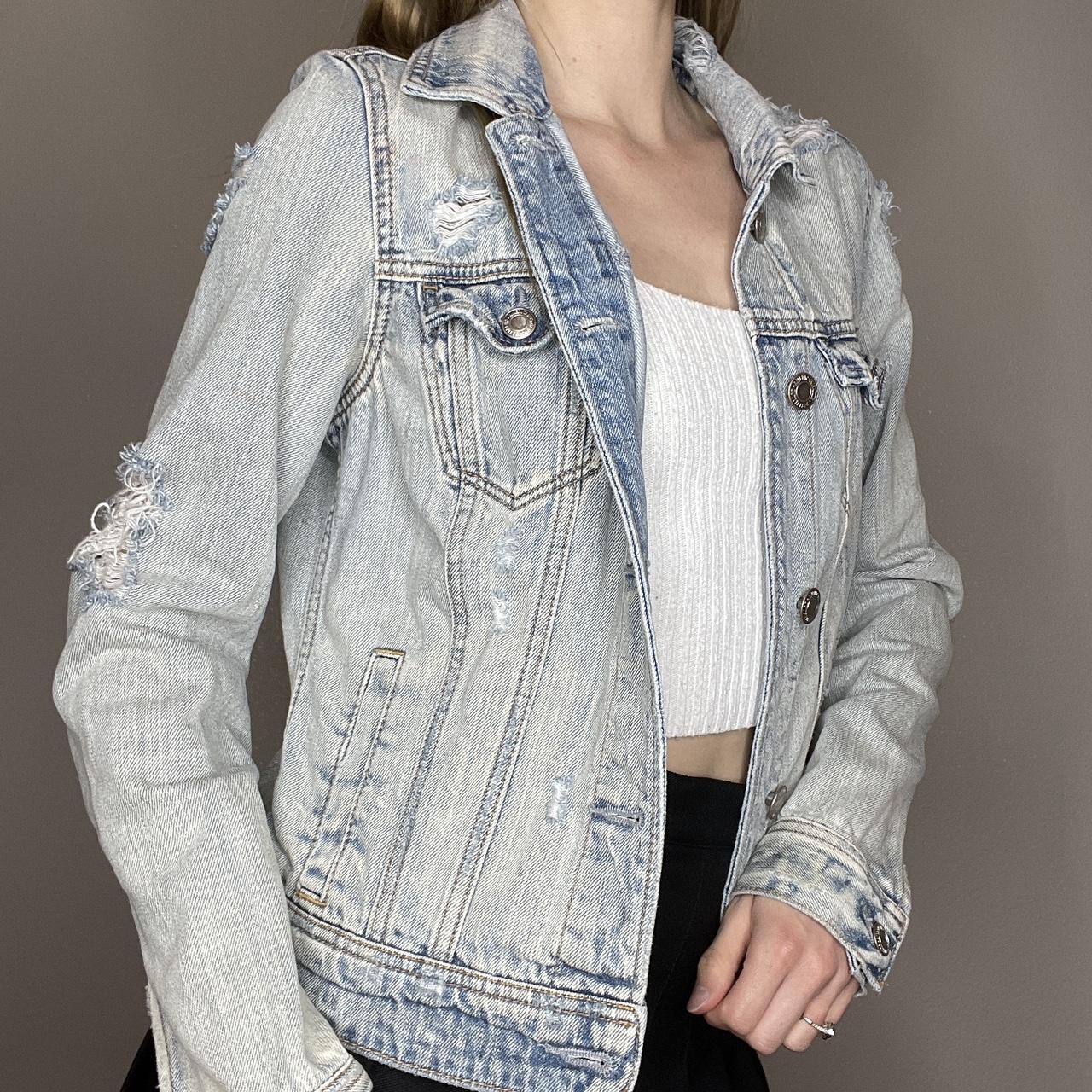 American Eagle Women's Blue Jacket Depop