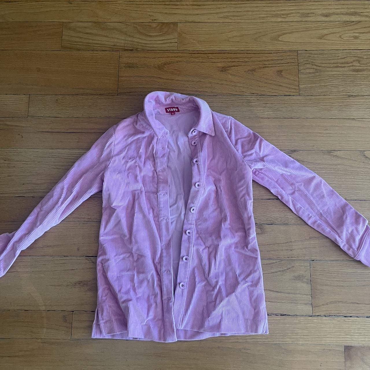 Staud pink corduroy jacket - Depop