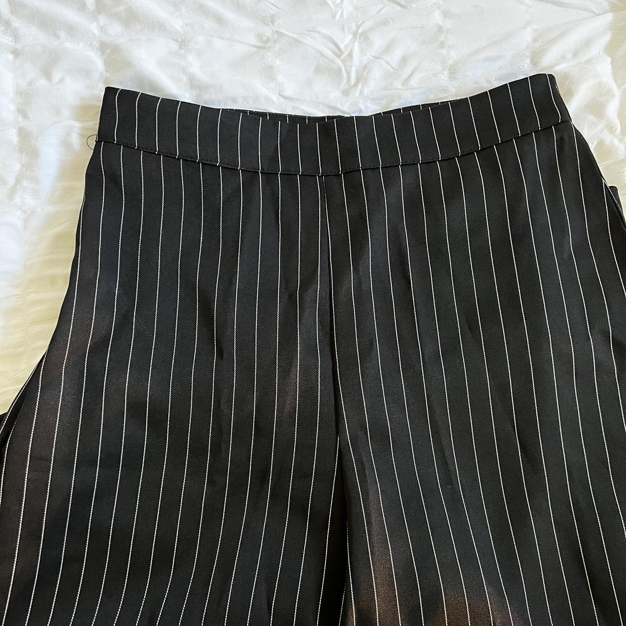 Black and white striped trousers. Snatch at the... - Depop