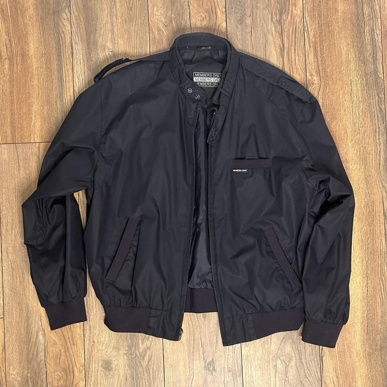 Navy Members Only Jacket 32 Sleeve 25 in Depop