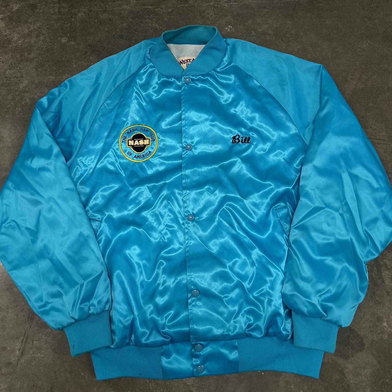 Vintage Men's Bomber Jacket - Blue - XL