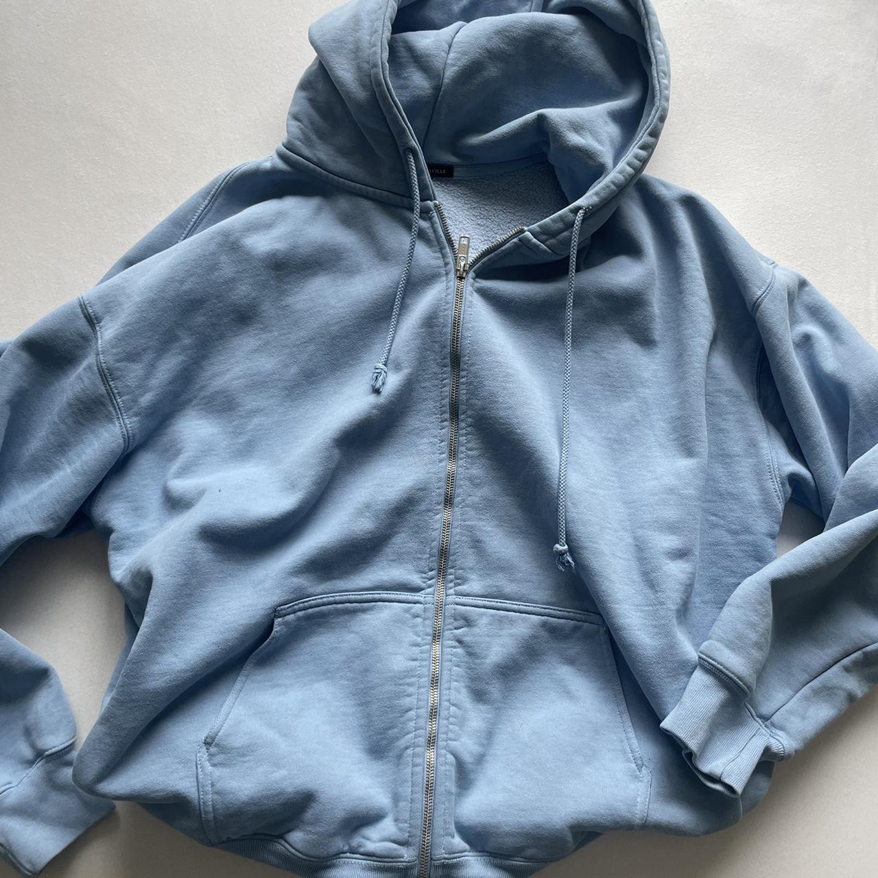 Brandy Melville Hoodie Zipper blue blau One Depop