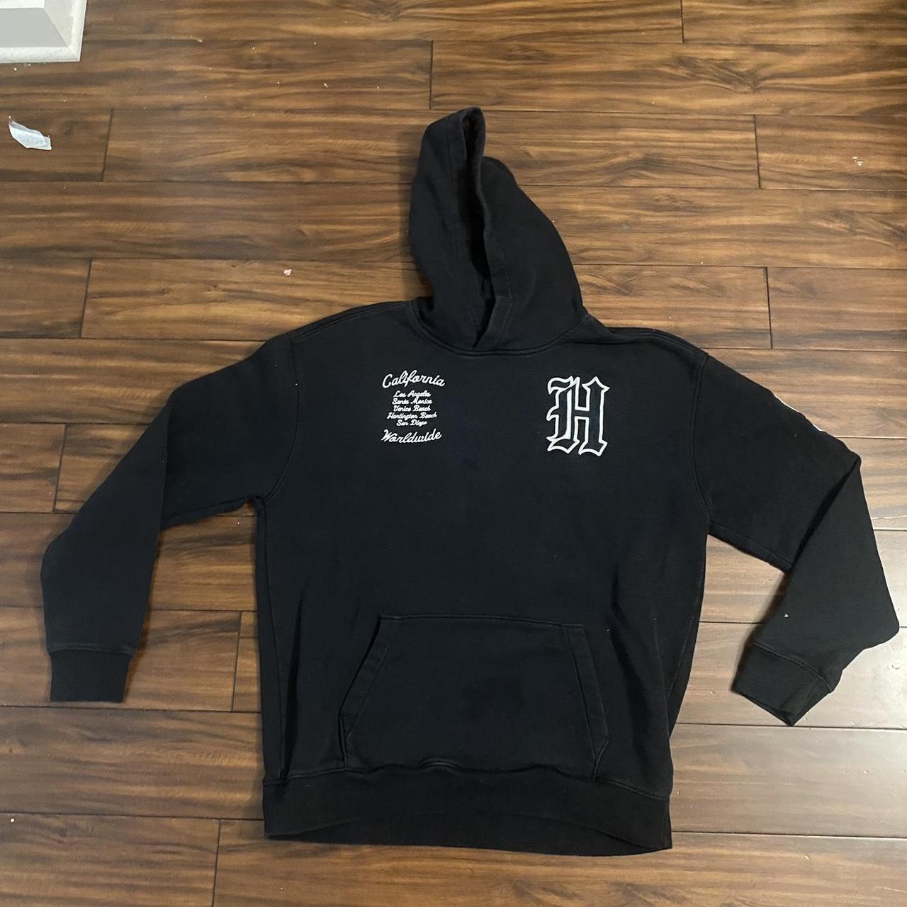 Black holister Hoodie Size-XL - Depop