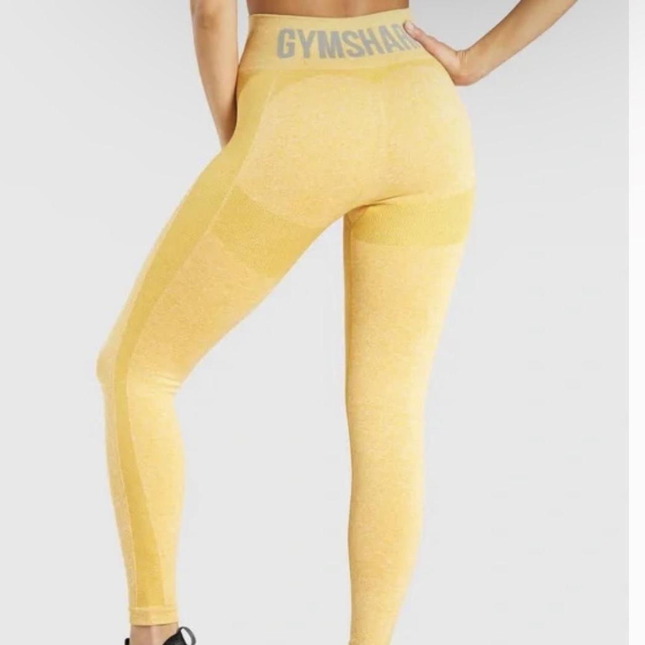Gymshark yellow highwaisted flex leggings I - Depop
