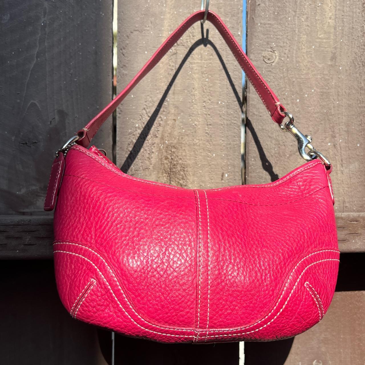 Vintage Coach Leather Mini Purse - Hot Pink