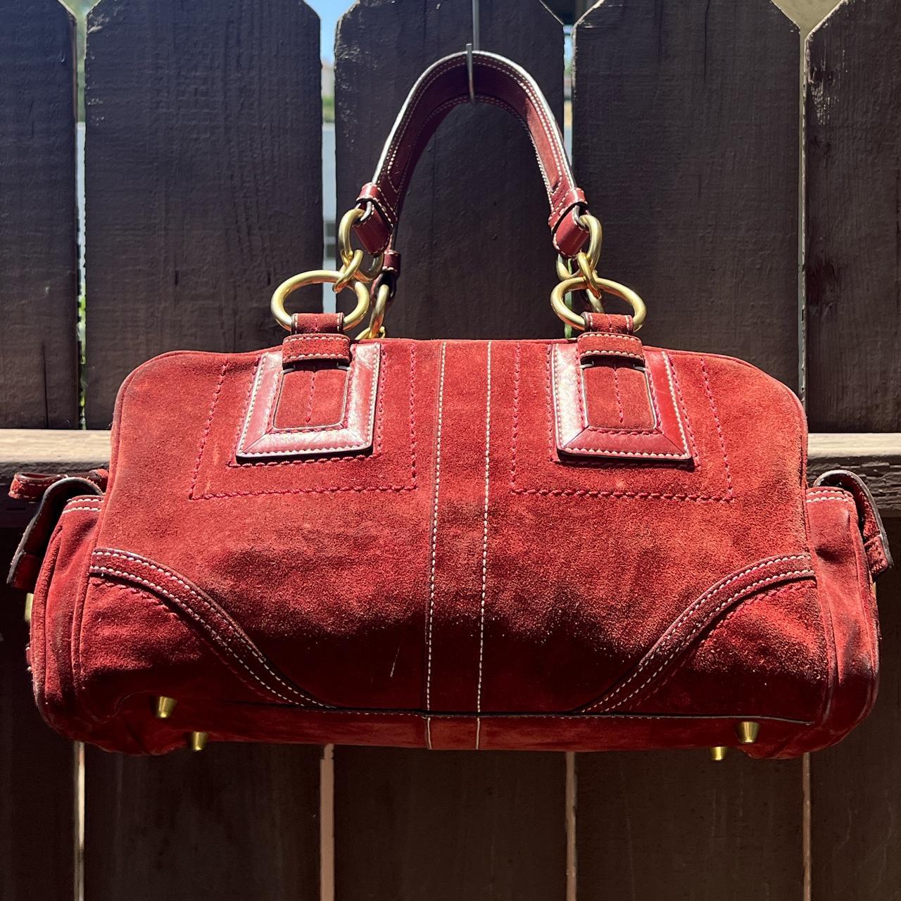 Coach discount burgundy handbags