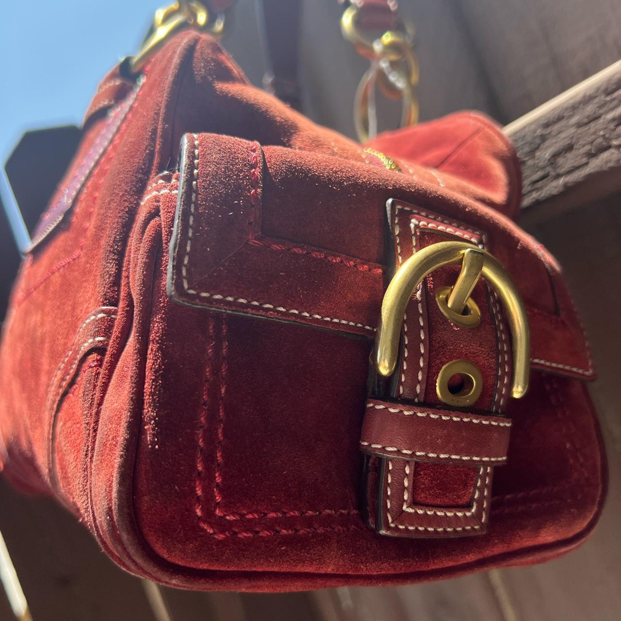 Suede sale coach bag