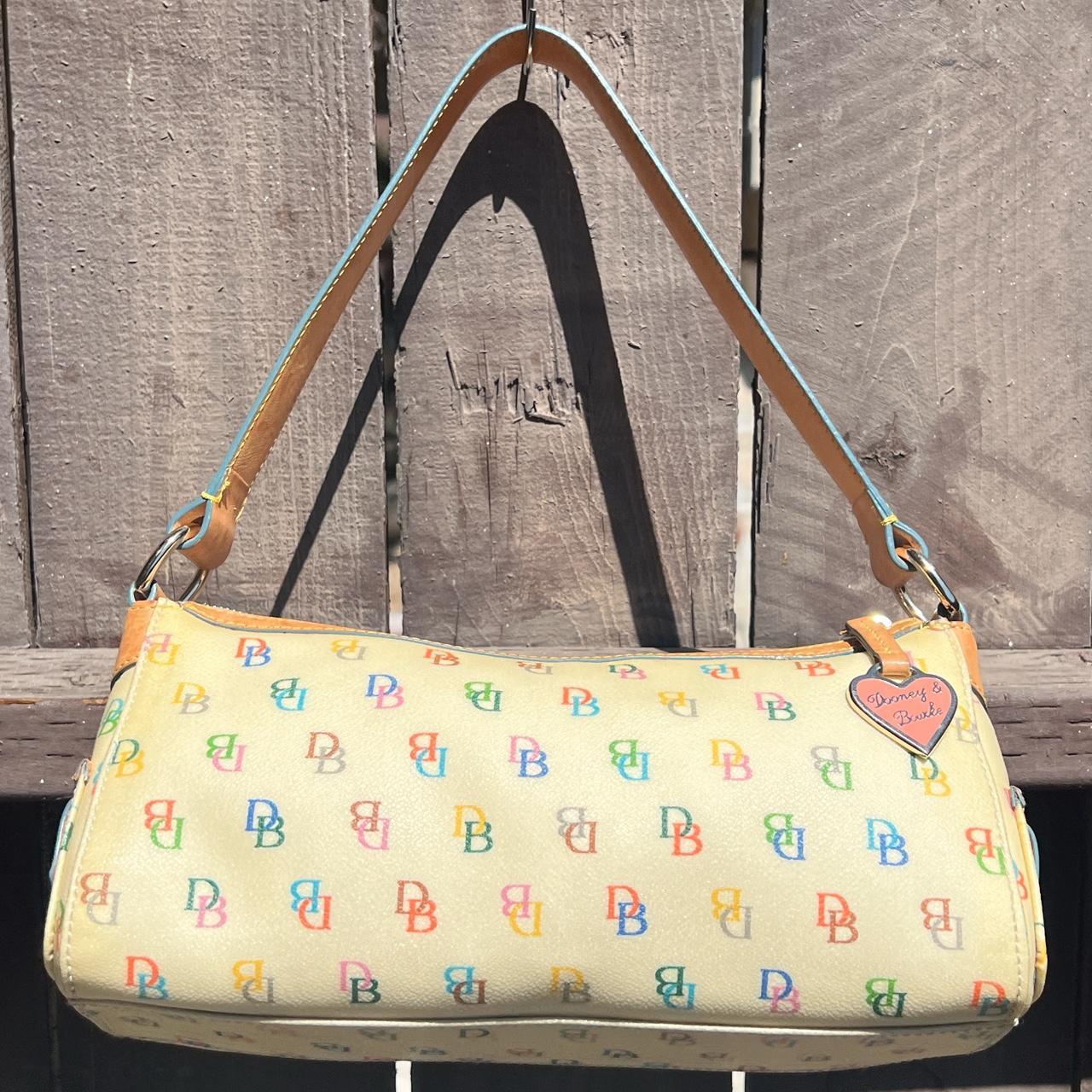 Dooney Bourke rainbow zip canvas y2k shoulder bag Depop