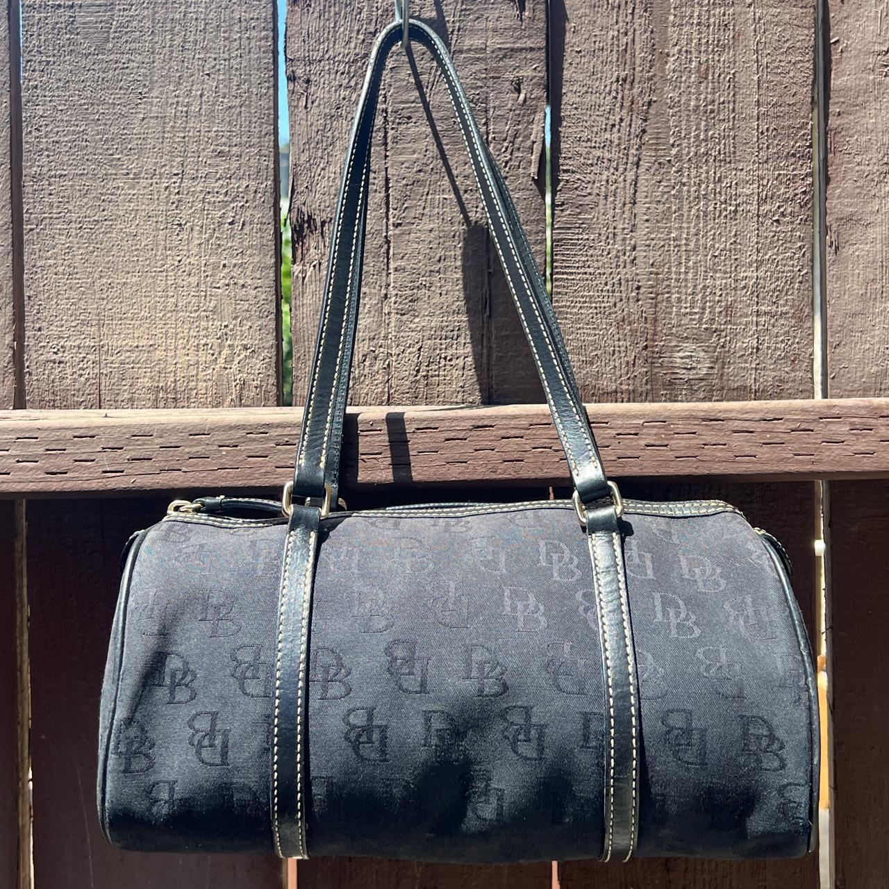 Dooney Signature Canvas Barrel Bag