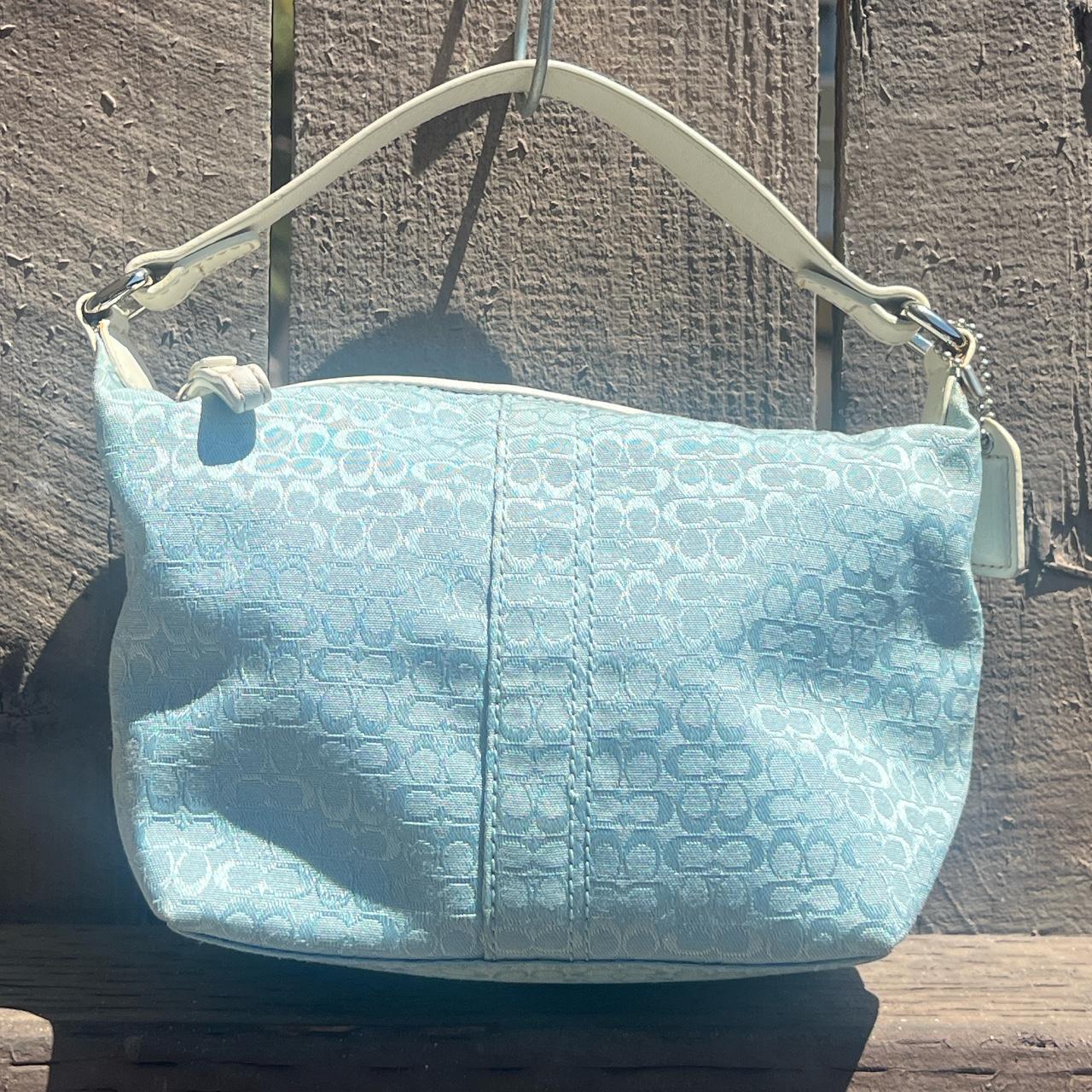 Light blue coach online purse